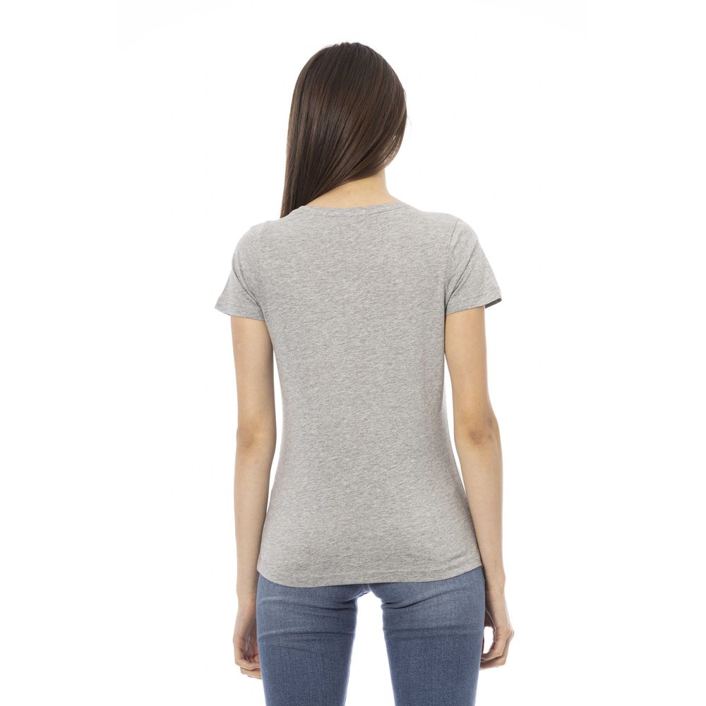 Trussardi Action Gray Cotton Tops & T-Shirt