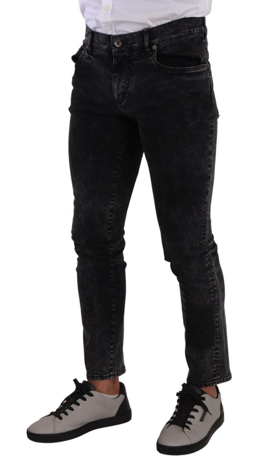 Black Cotton Stretch Skinny Denim Trouser Jeans