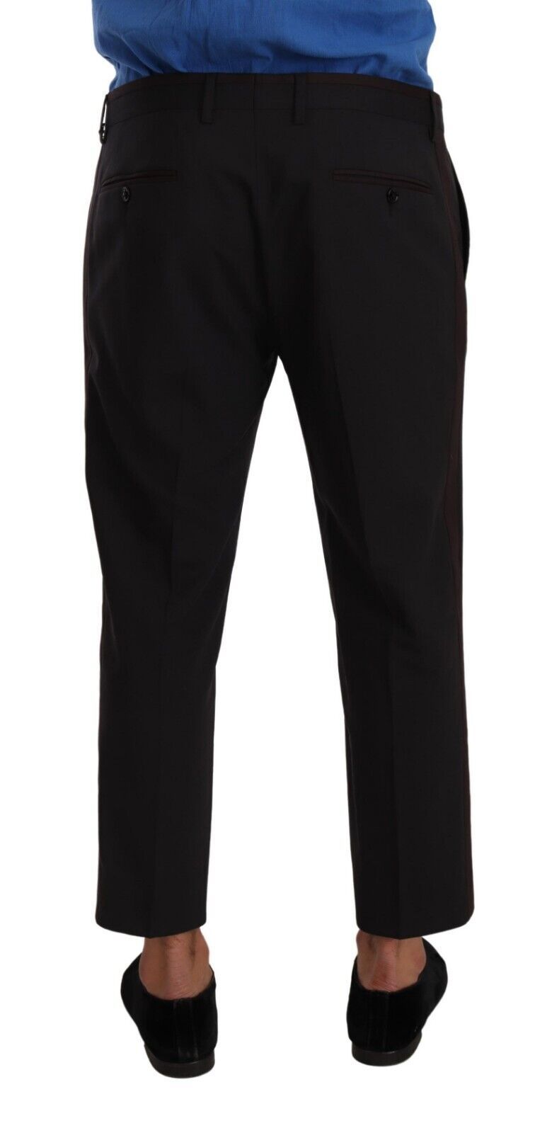 Gray Bordeaux Wool Trouser Dress Pants