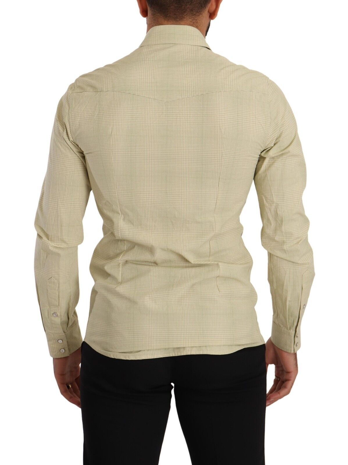 Yellow SICILIA Cotton Casual Slim Fit Shirt