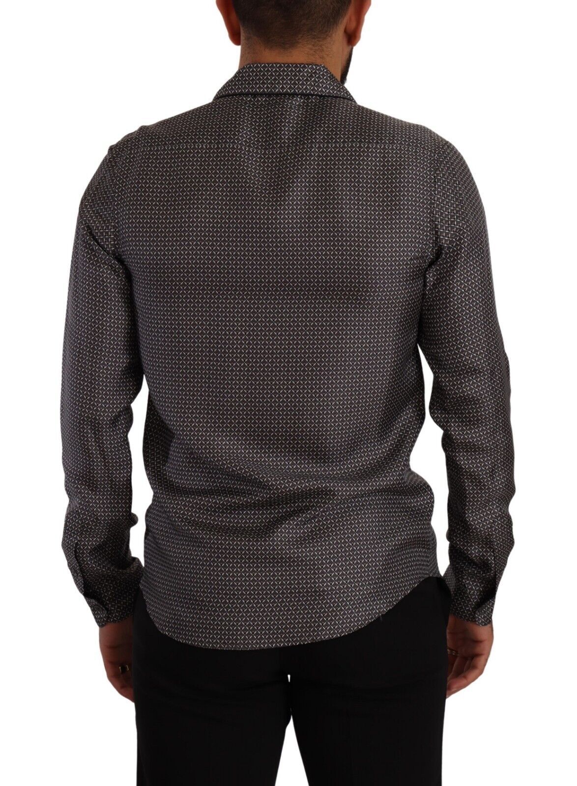 Gray Fantasy Pattern Pajama Top Mens Shirt