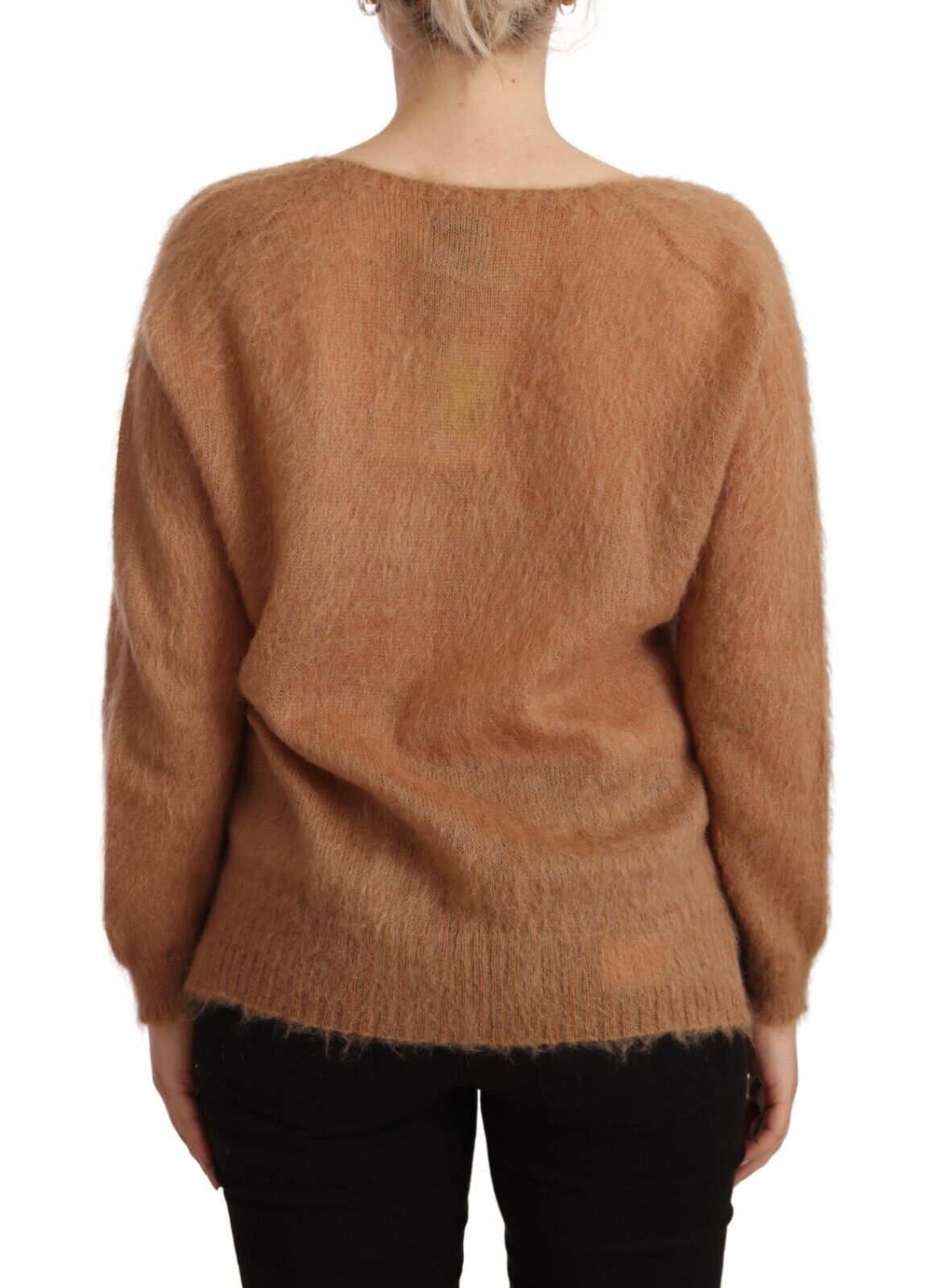 Brown Cardigan V-Neck Long Sleeve Sweater