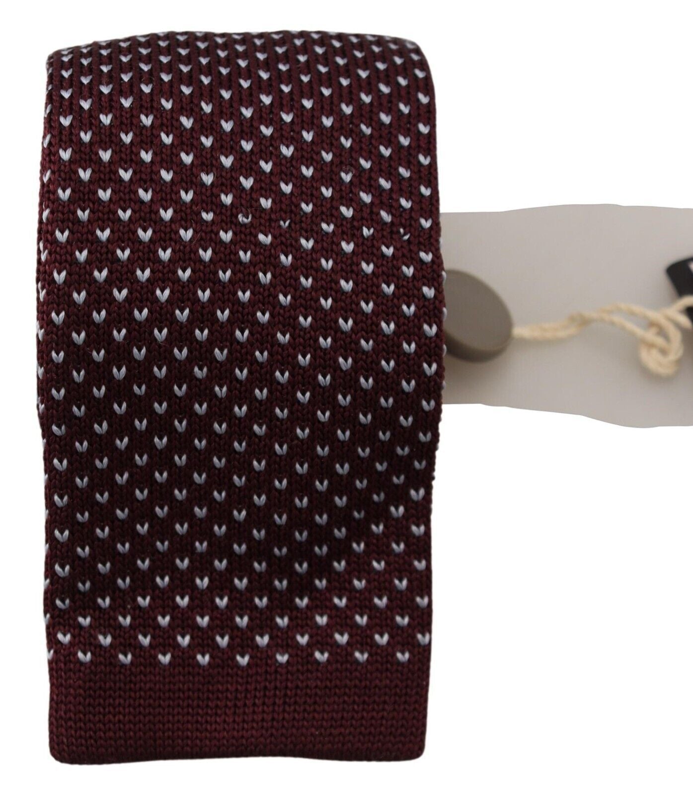 Bordeaux Dotted Classic Necktie Adjustable Men Silk Tie