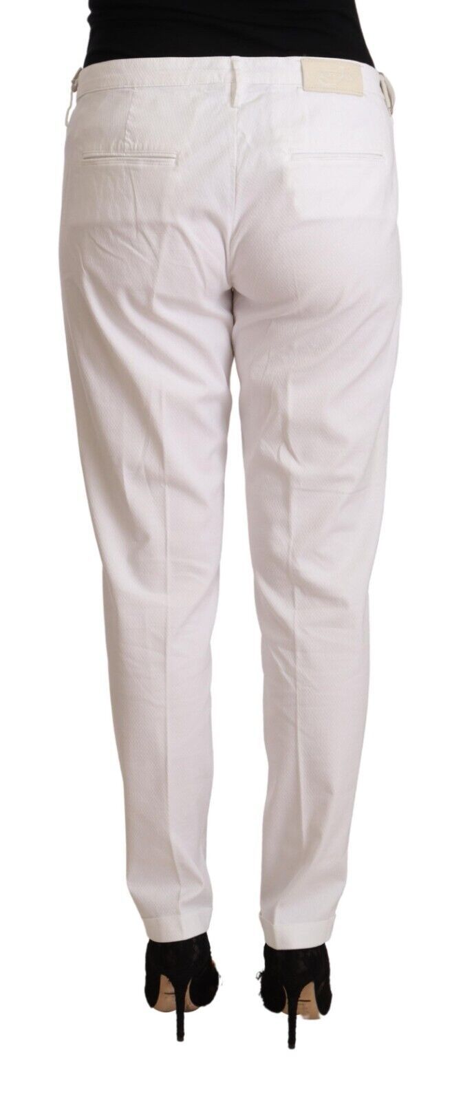 White Mid Waist Tapered Birgitte Pants