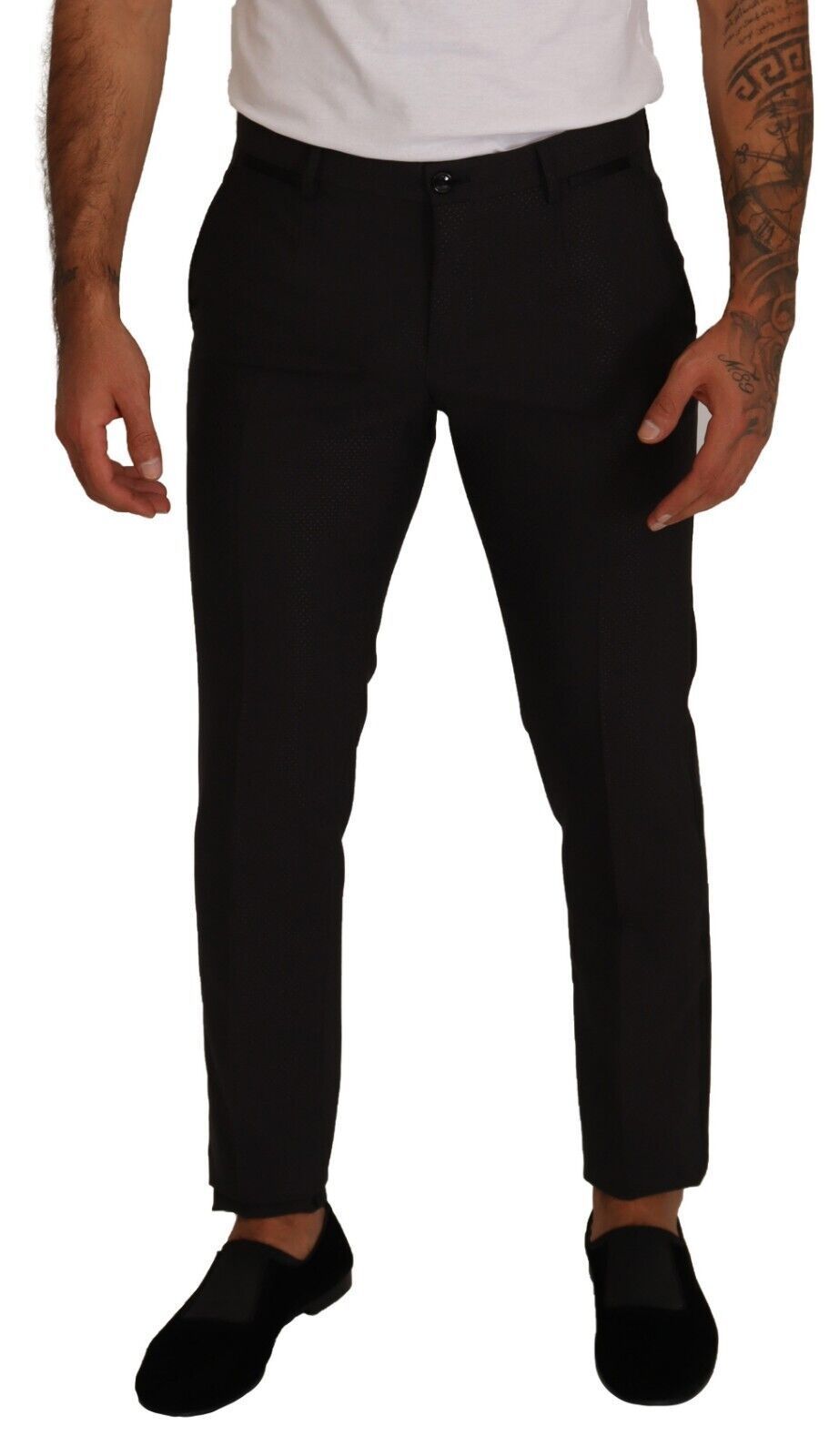 Black Brown Formal Tuxedo Dress Pants