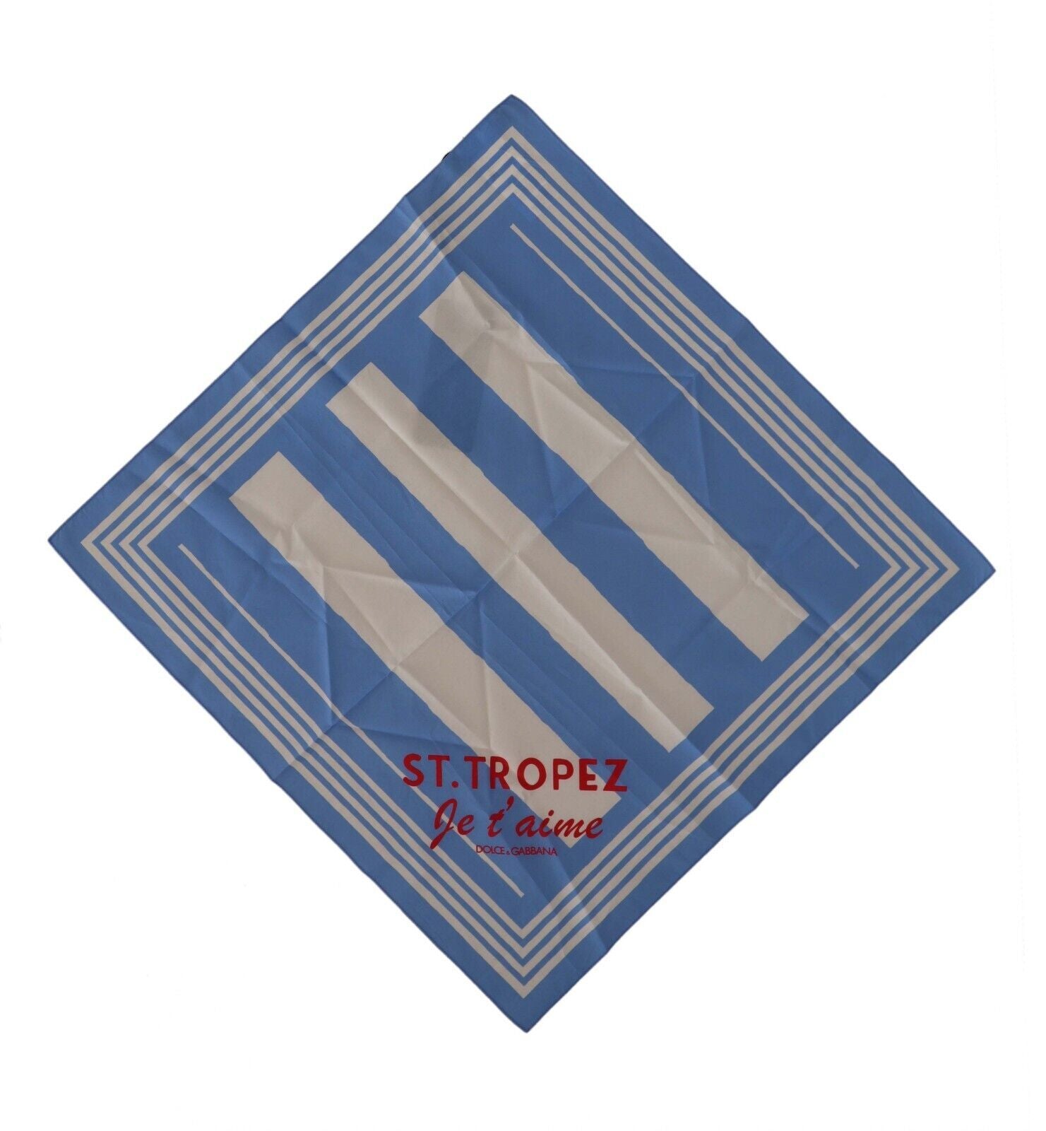 Blue White Striped St. Tropez Handkerchief  Scarf