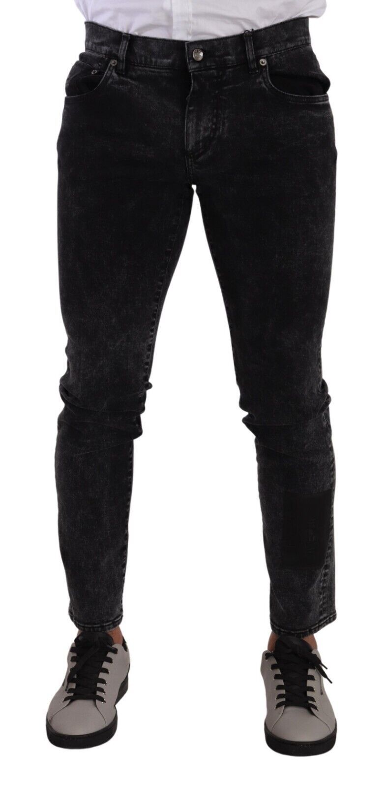 Black Cotton Stretch Skinny Denim Trouser Jeans