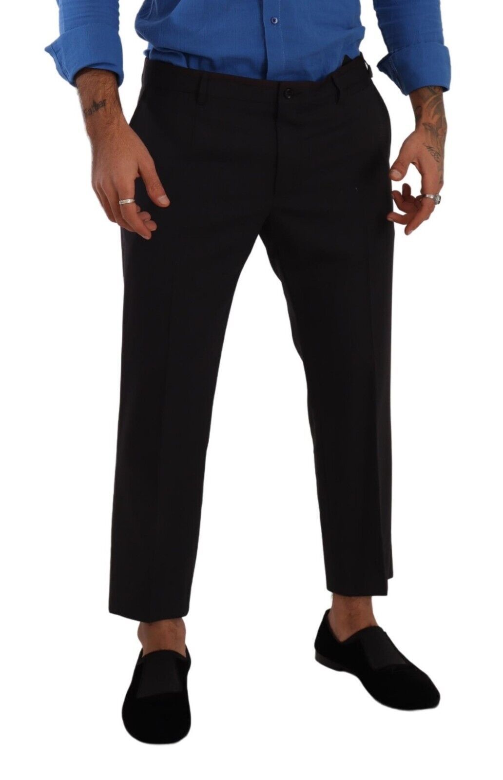 Gray Bordeaux Wool Trouser Dress Pants