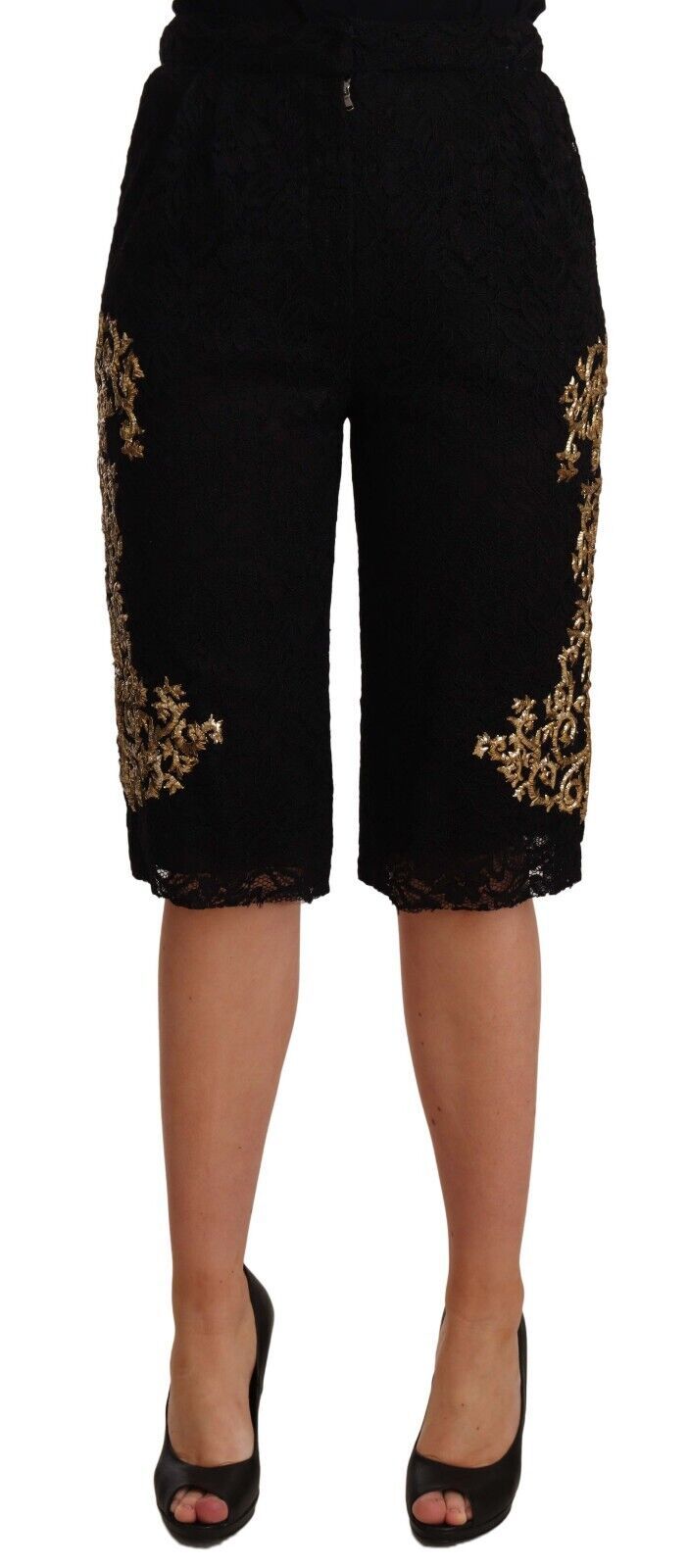 Black Lace Gold Baroque SPECIAL PIECE Shorts