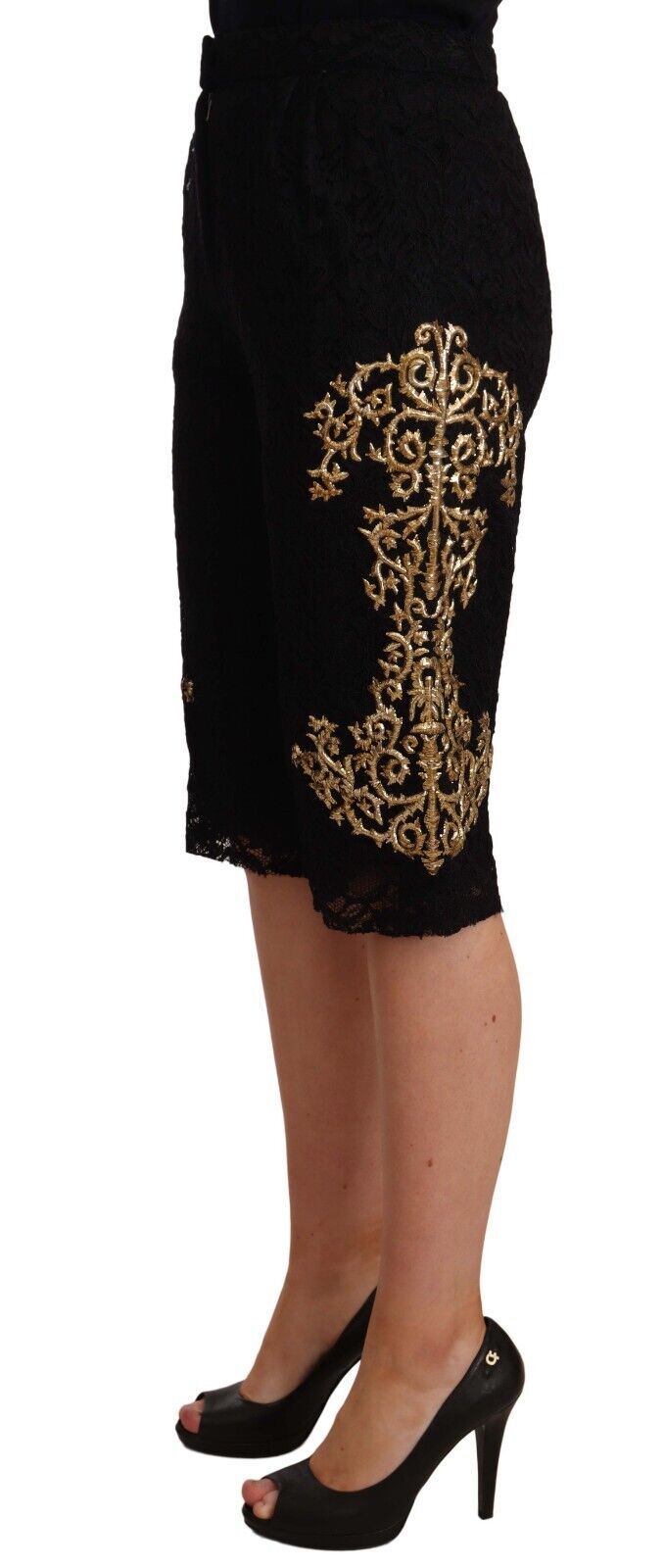 Black Lace Gold Baroque SPECIAL PIECE Shorts