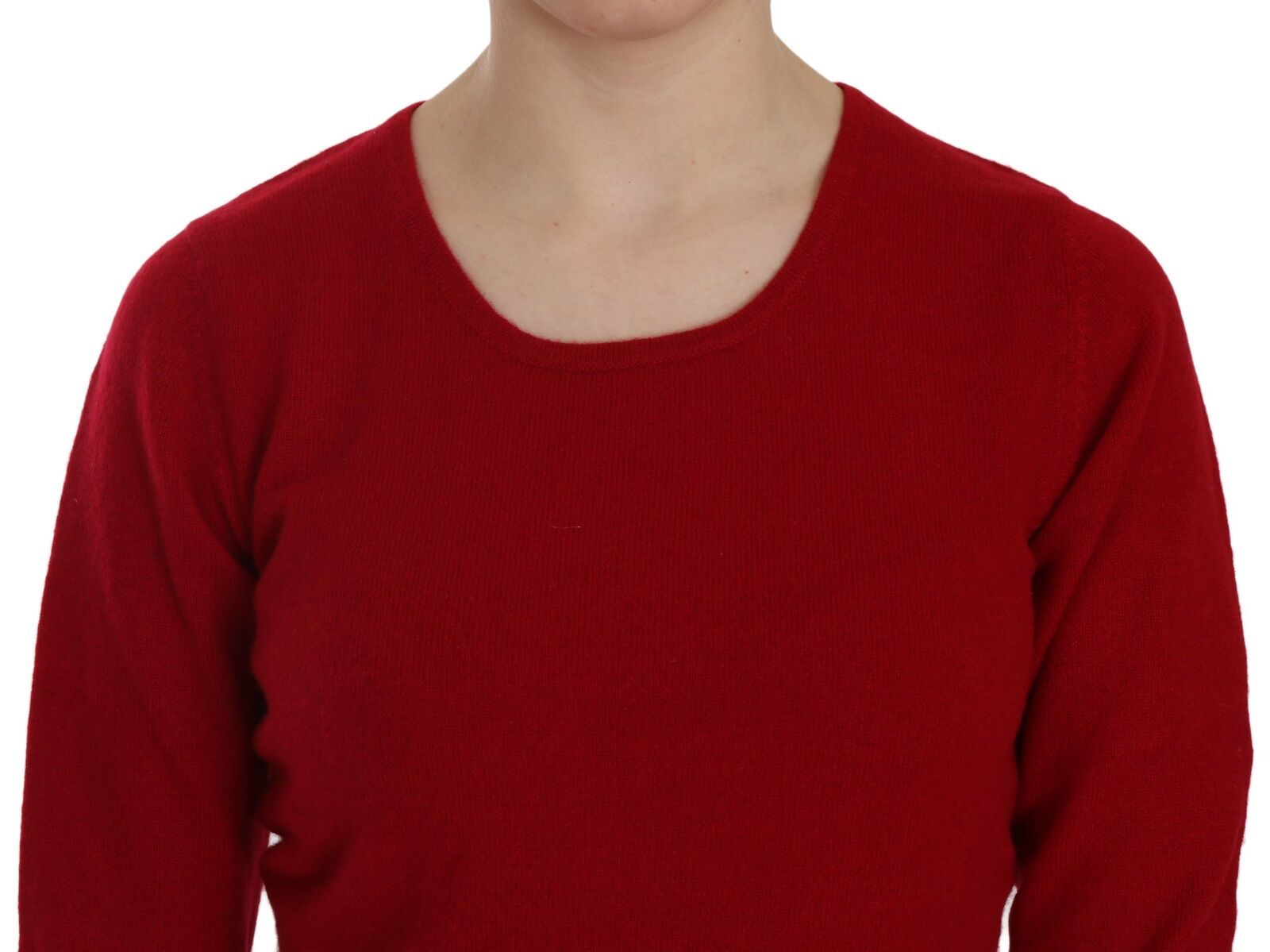 Red Round Neck Pullover Cashmere Sweater