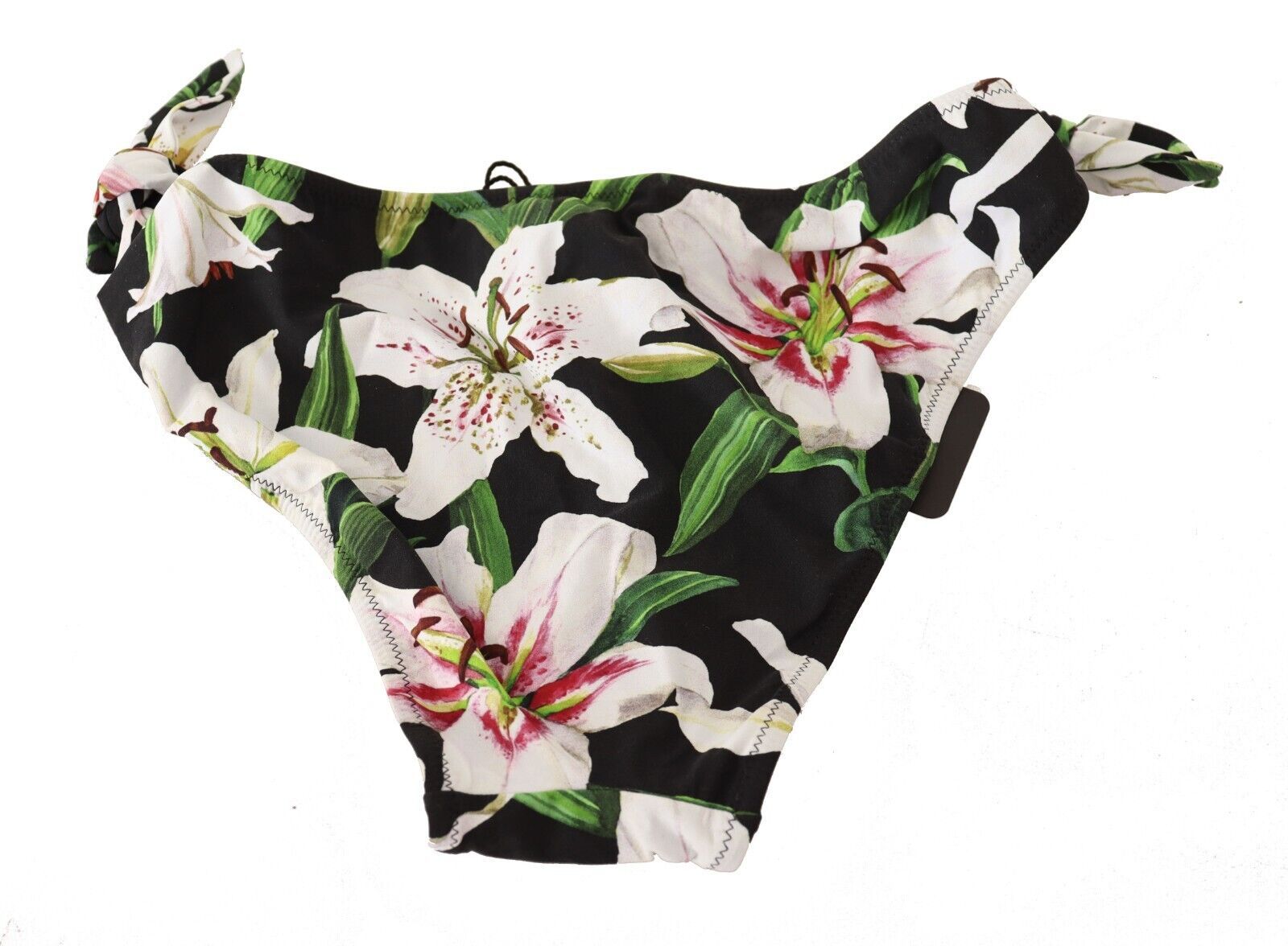 Bikini Bottom Black Lily Print Swimsuit Swimwear