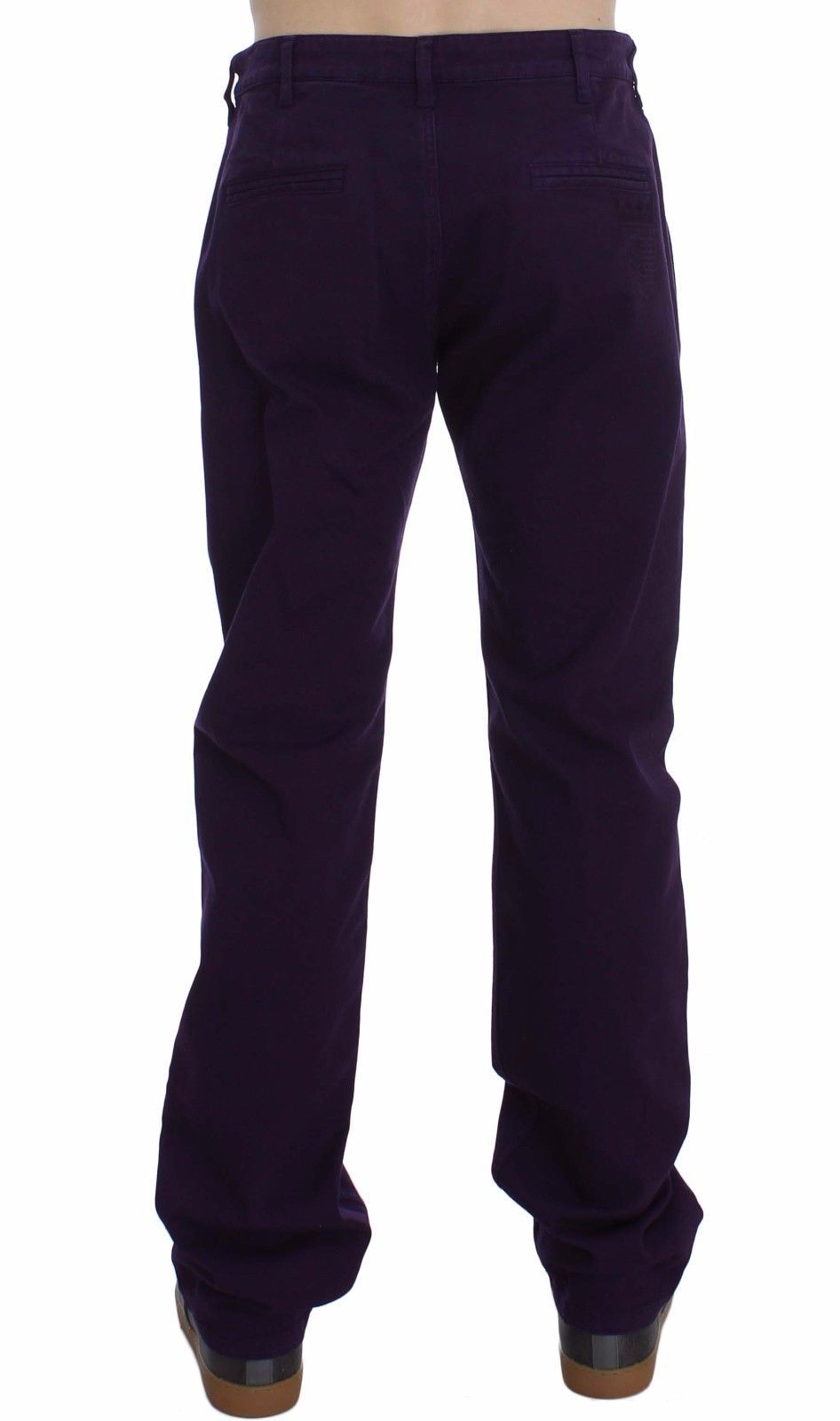 Purple Cotton Stretch Purple Fit  Pants