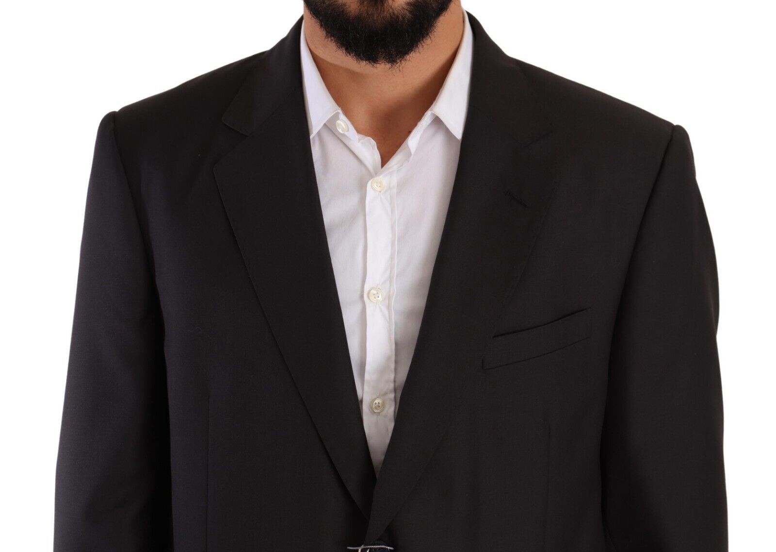 Gray Polyester Single Breasted Formal Suit