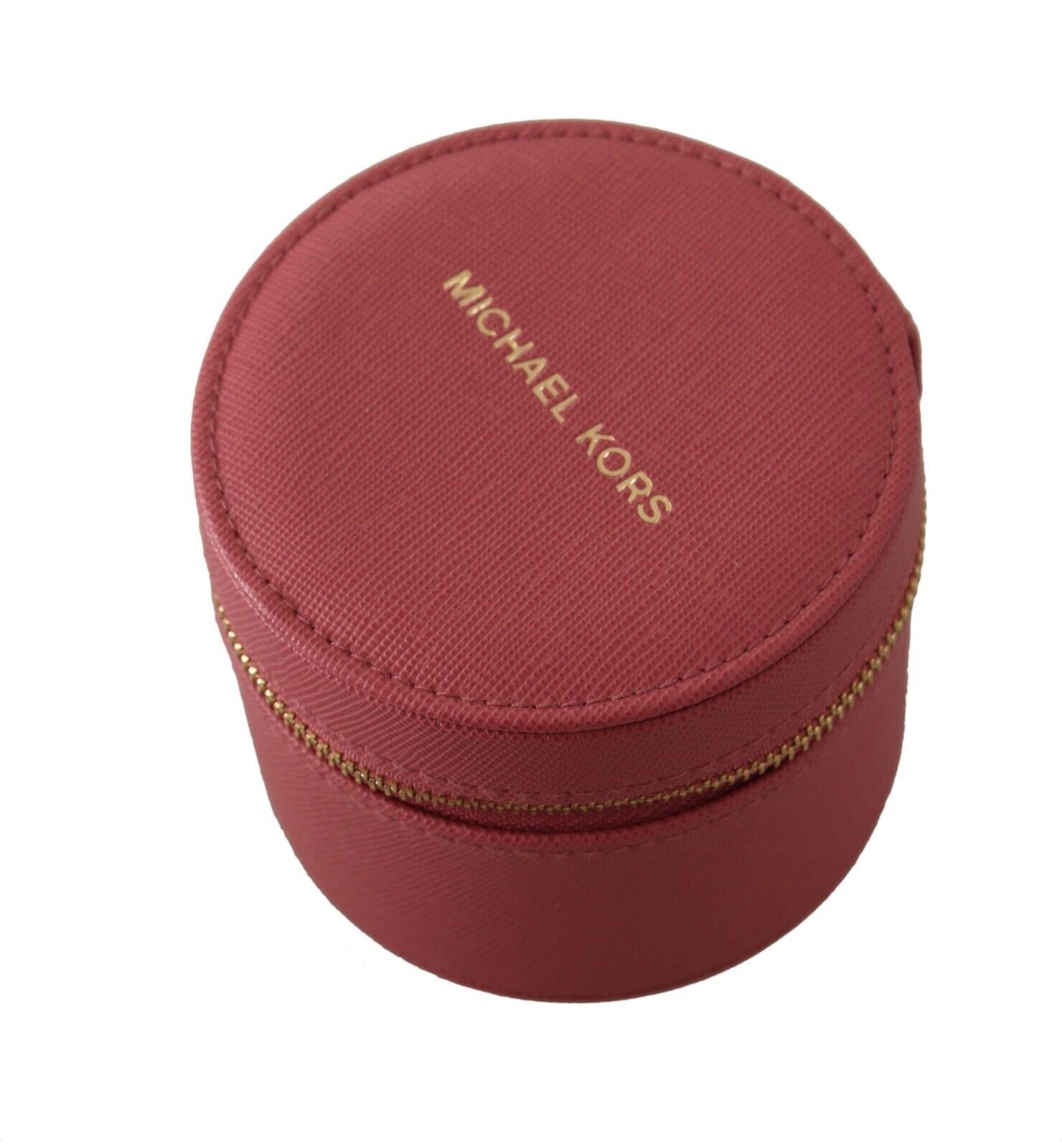 Michael Kors Pink Leather Zip Round Pouch Purse Storage Wallet