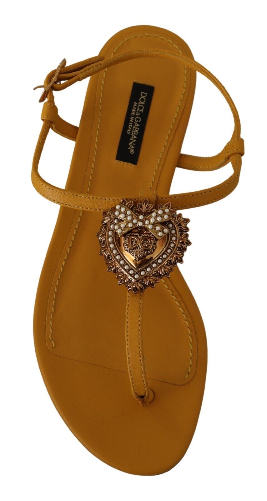 Mustard Leather Devotion Flats Sandals Shoes