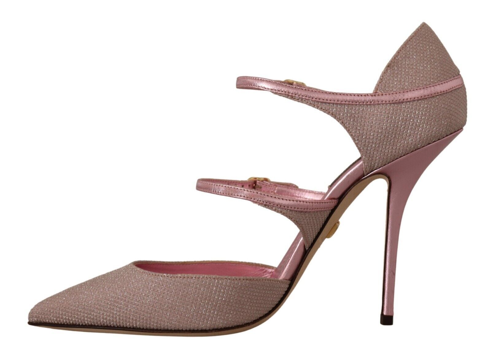 Pink Glittered Strappy Sandals Mary Jane Shoes