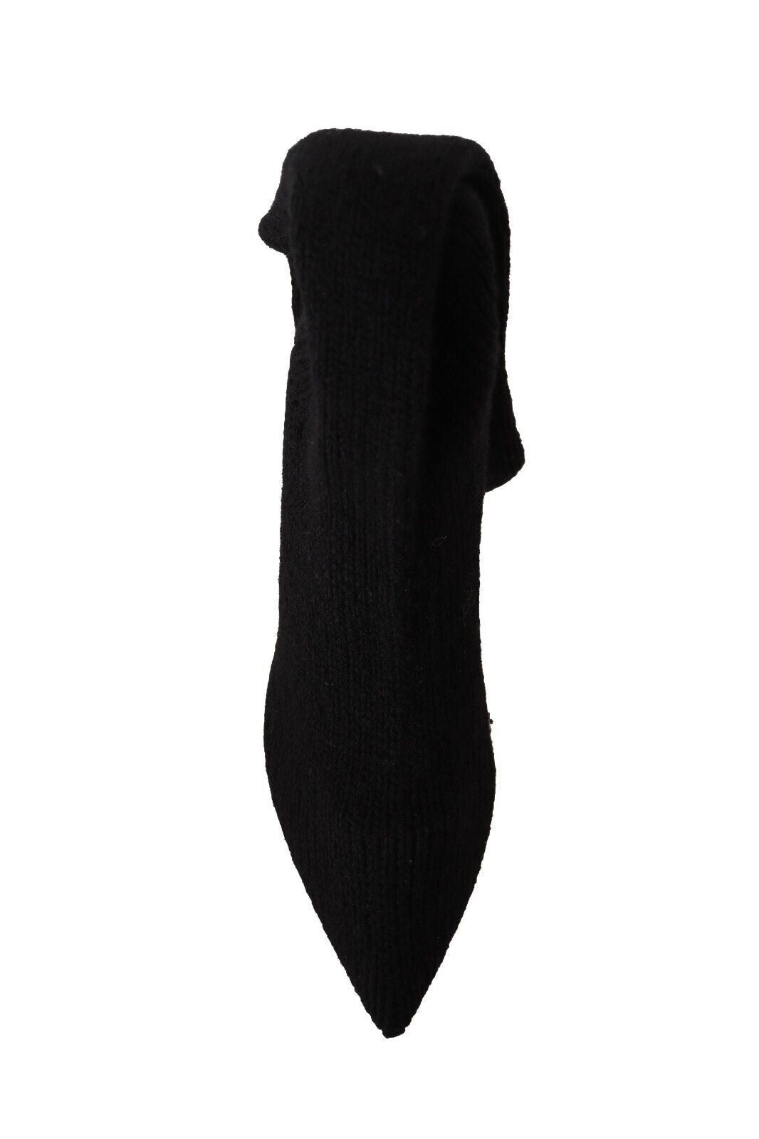 Black Stretch Socks Knee High Booties Shoes