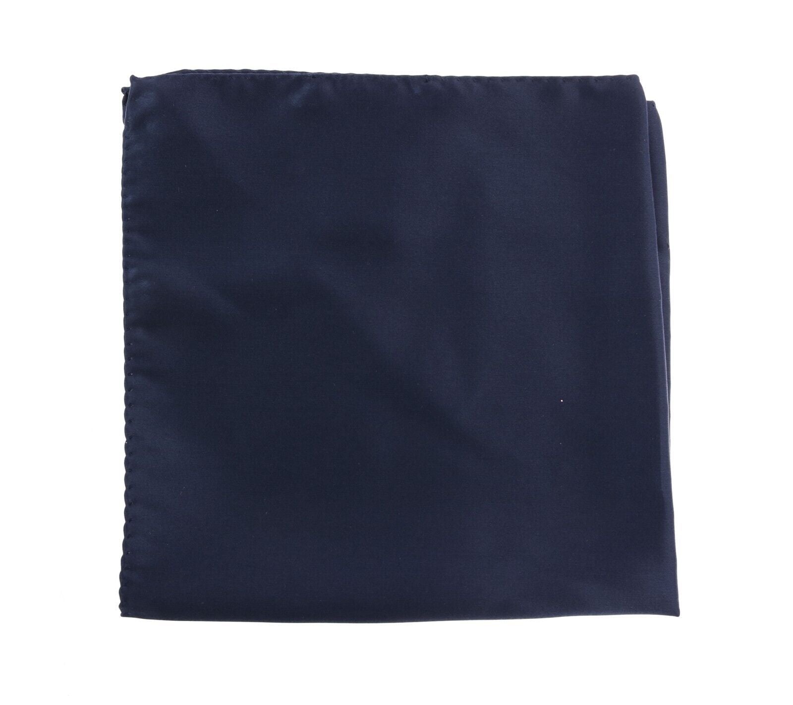 Blue 100% Silk Square Men Handkerchief Scarf