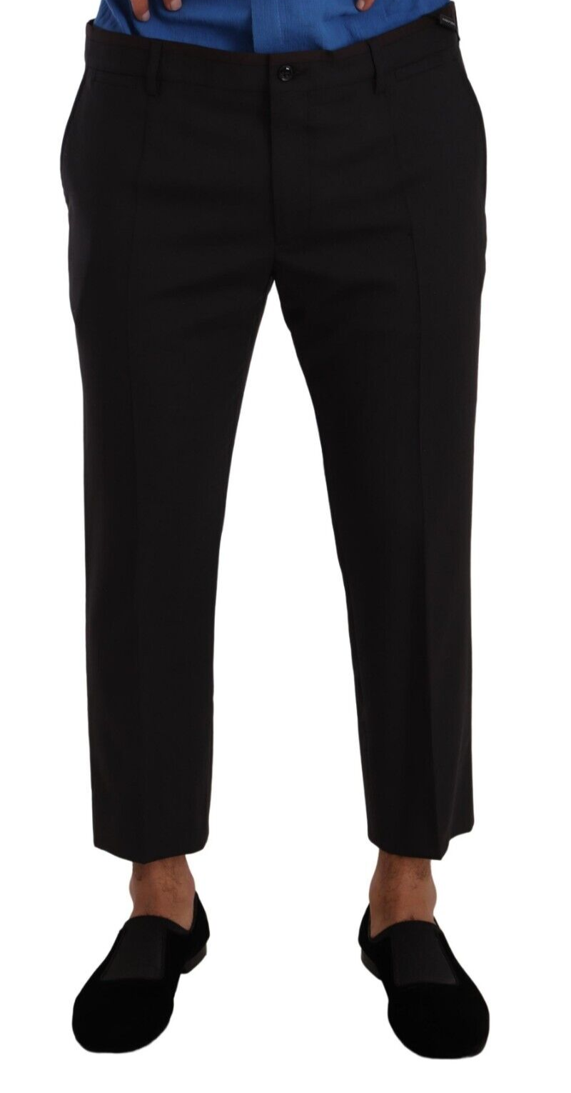 Gray Bordeaux Wool Trouser Dress Pants